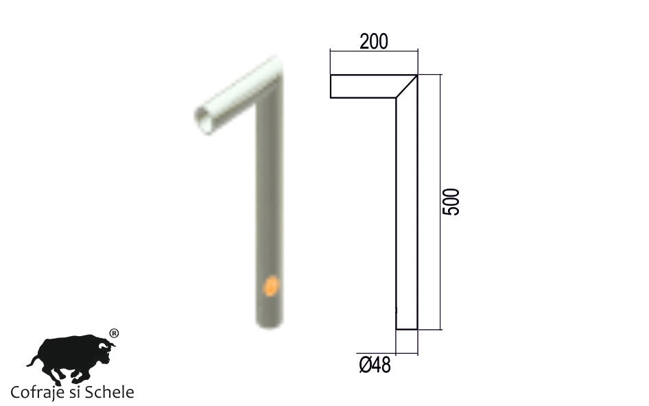 Bara Ancorare L Zincata 500mm