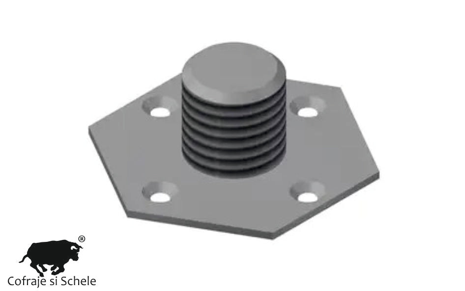 Placa fixare con pozitionare M24 otel