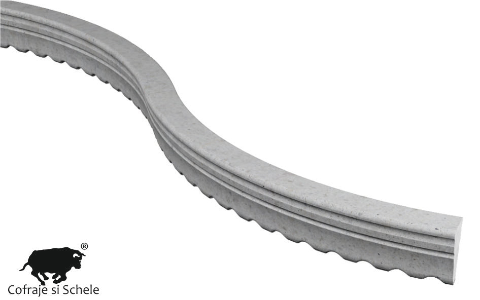 Distantiere Triunghiulare Sarpe cu Noduri Fibrobeton H30mm L100cm