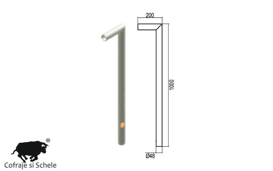 Bara Ancorare L Zincata 1000mm