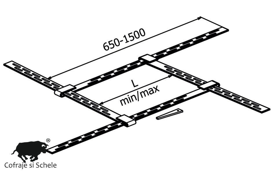 Cravate stalpi platbanda 65cm