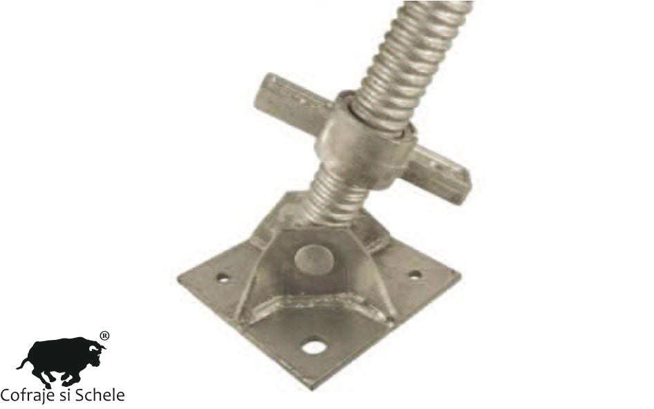 Picior Reglabil Inclinat Zincat la Cald HDG Ø38mm 630mm